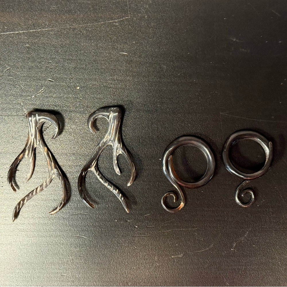 8g Horn Hanging Design Earrings